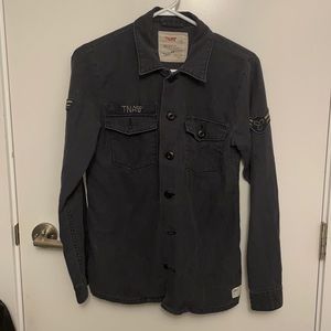 TNA military button down shirt